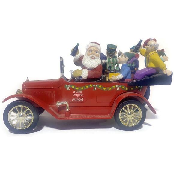Coca Cola Holiday Touring Car With Santa and Elves Christmas Decor 1998 - Picture 2 of 12